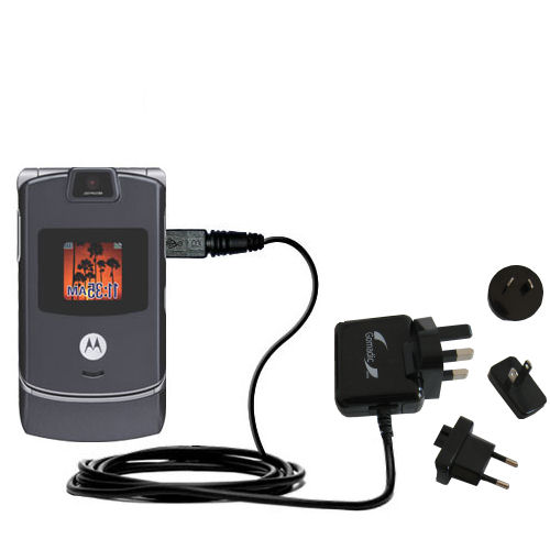 International Wall Charger compatible with the Motorola RAZR V3c V3i V3m V3s V3x