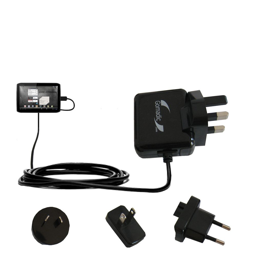 International Wall Charger compatible with the Motorola XyBoard MZ617 Tablet