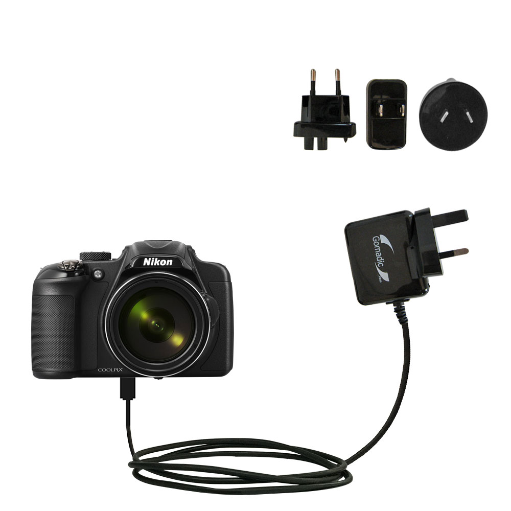 International Wall Charger compatible with the Nikon Coolpix P600