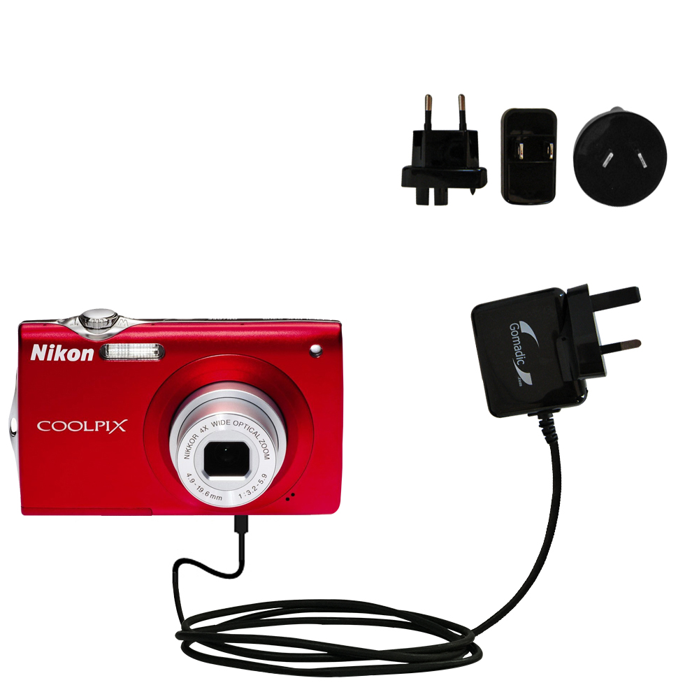 International Wall Charger compatible with the Nikon Coolpix S205