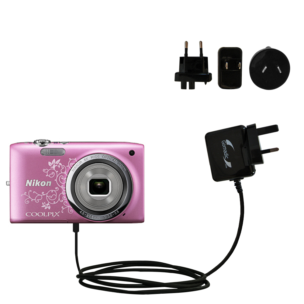 International Wall Charger compatible with the Nikon Coolpix S2700 / S2750