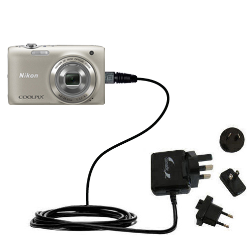 International Wall Charger compatible with the Nikon Coolpix S3100