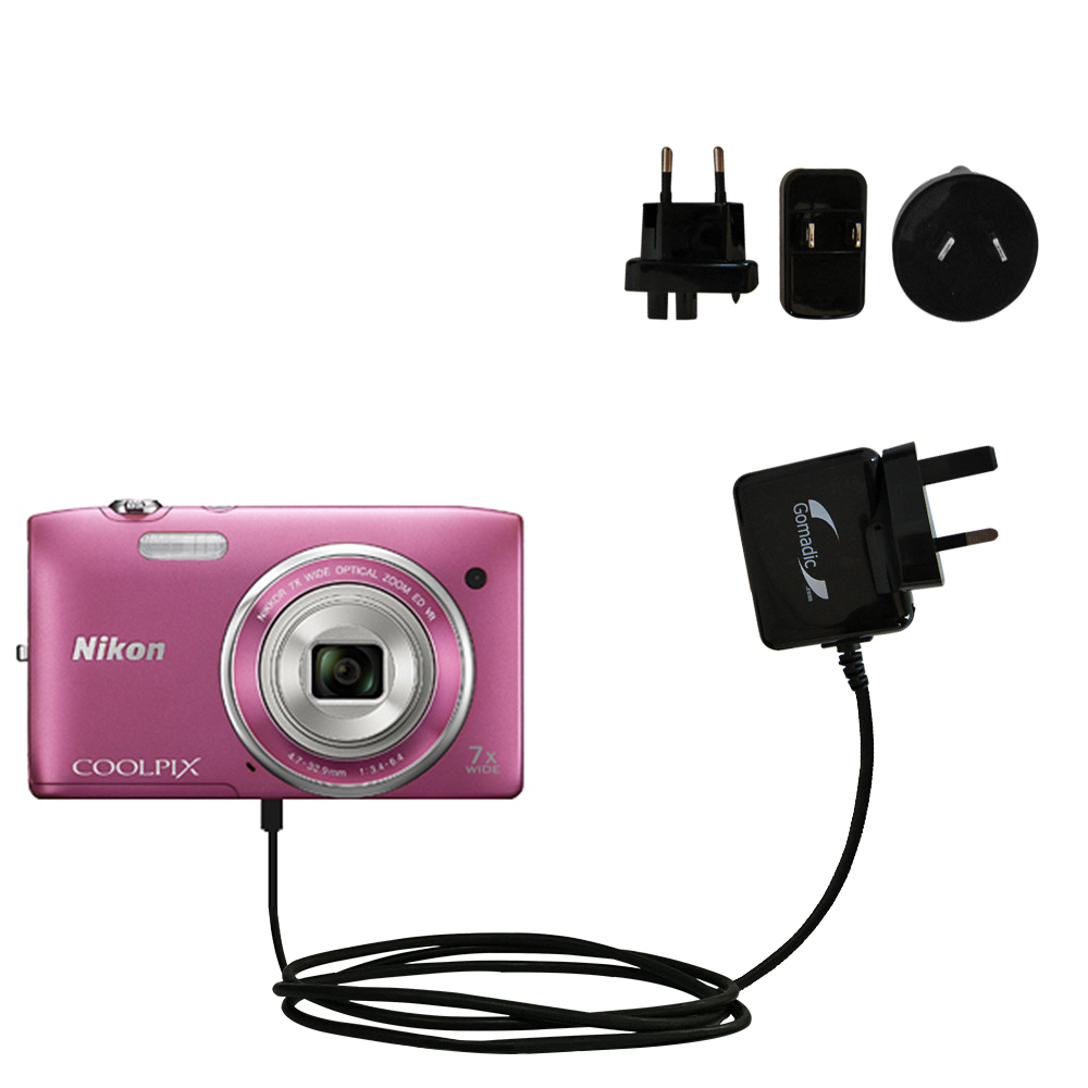 International Wall Charger compatible with the Nikon Coolpix S3500