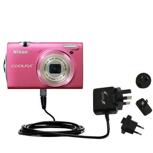 International Wall Charger compatible with the Nikon Coolpix S5100