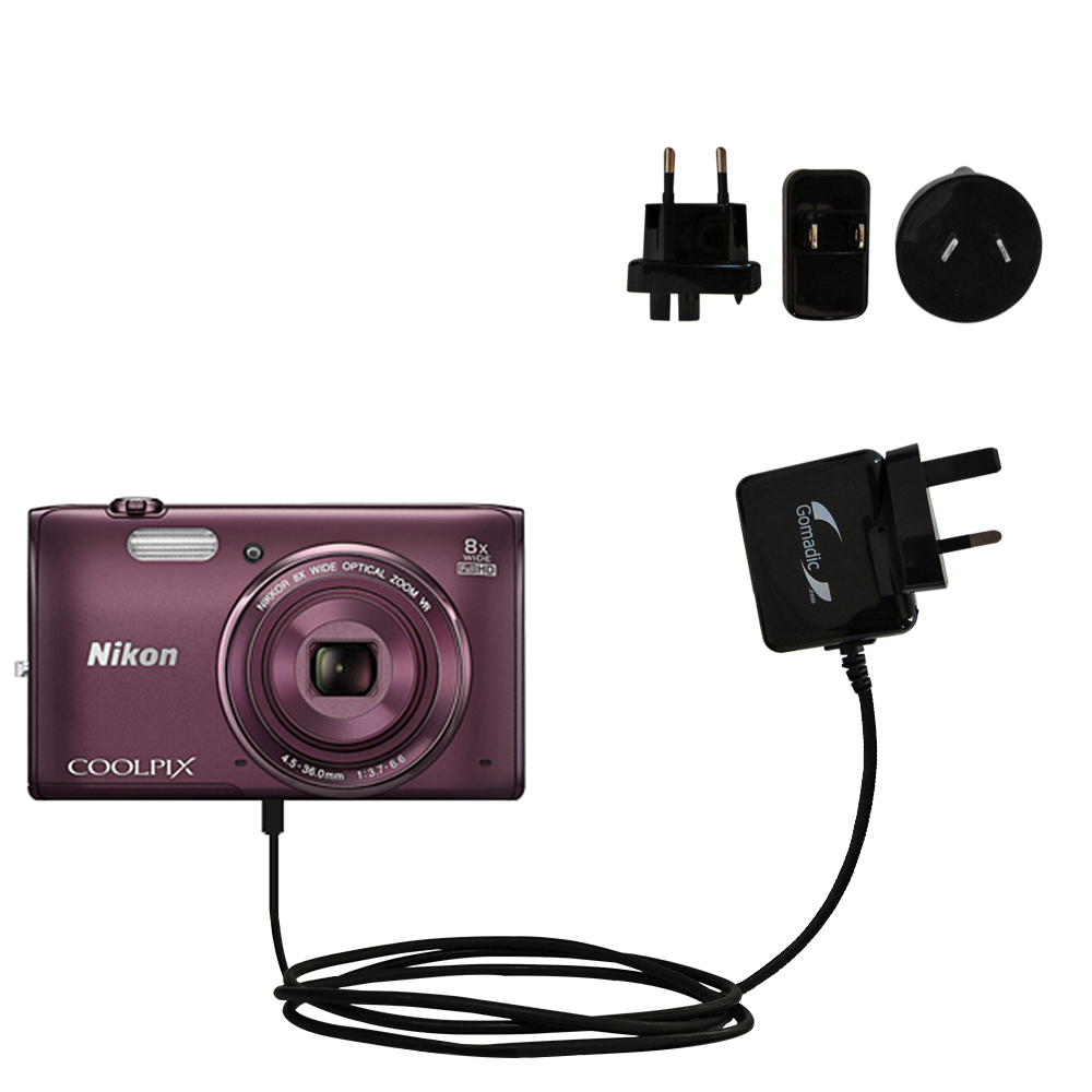 International Wall Charger compatible with the Nikon Coolpix S5300