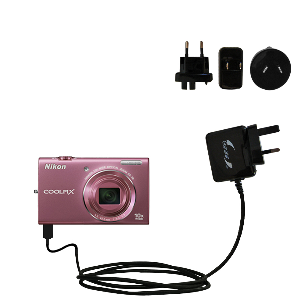 International Wall Charger compatible with the Nikon Coolpix S6200