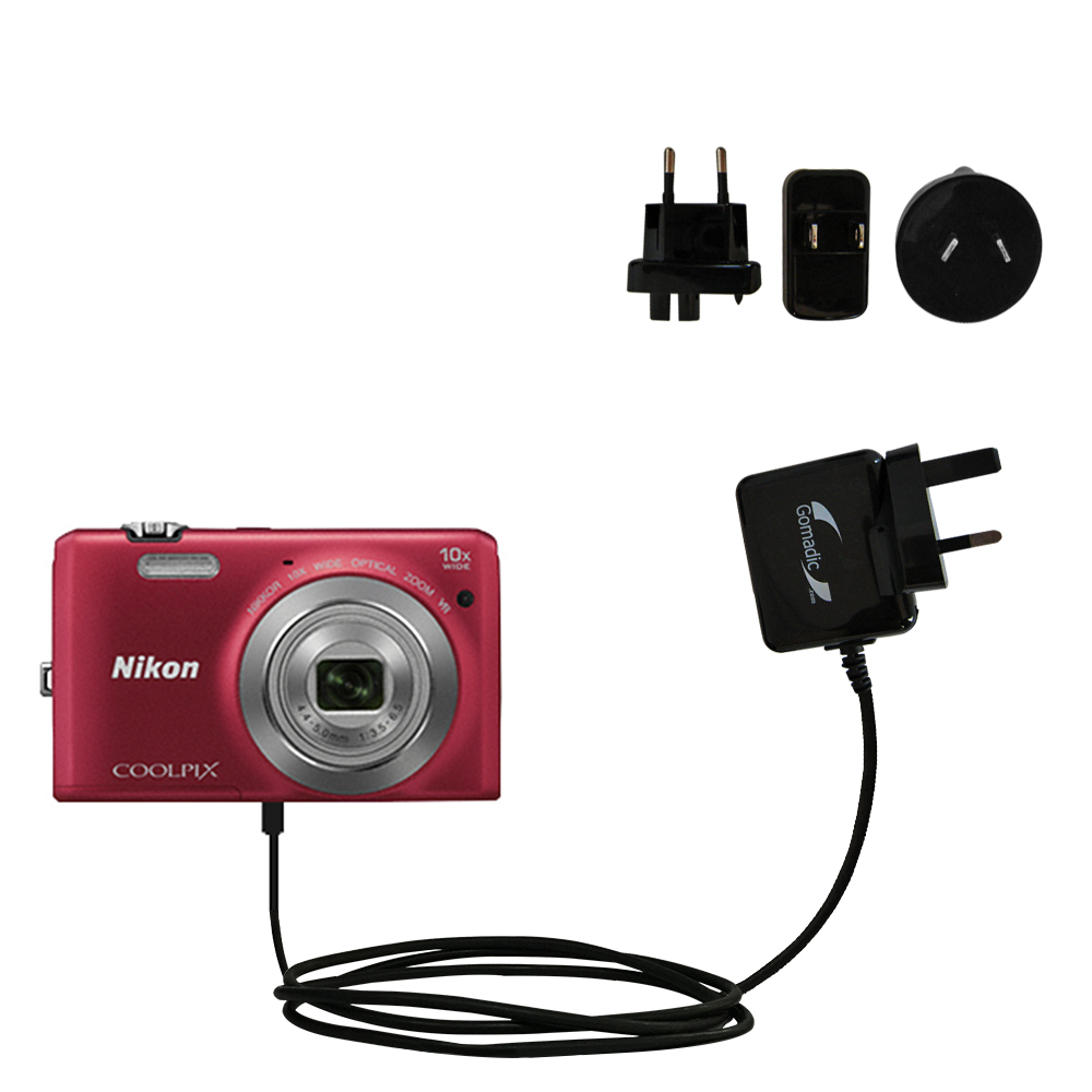 International Wall Charger compatible with the Nikon Coolpix S6700
