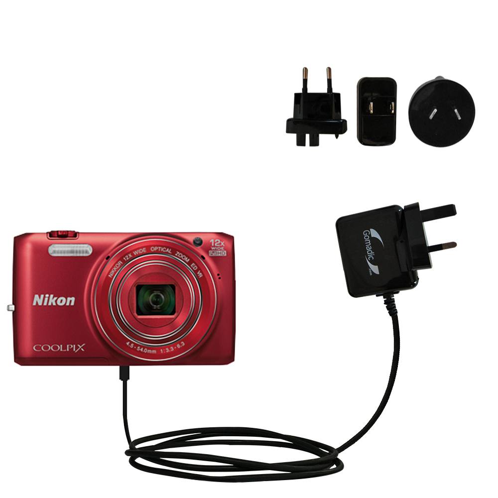 International Wall Charger compatible with the Nikon Coolpix S6800
