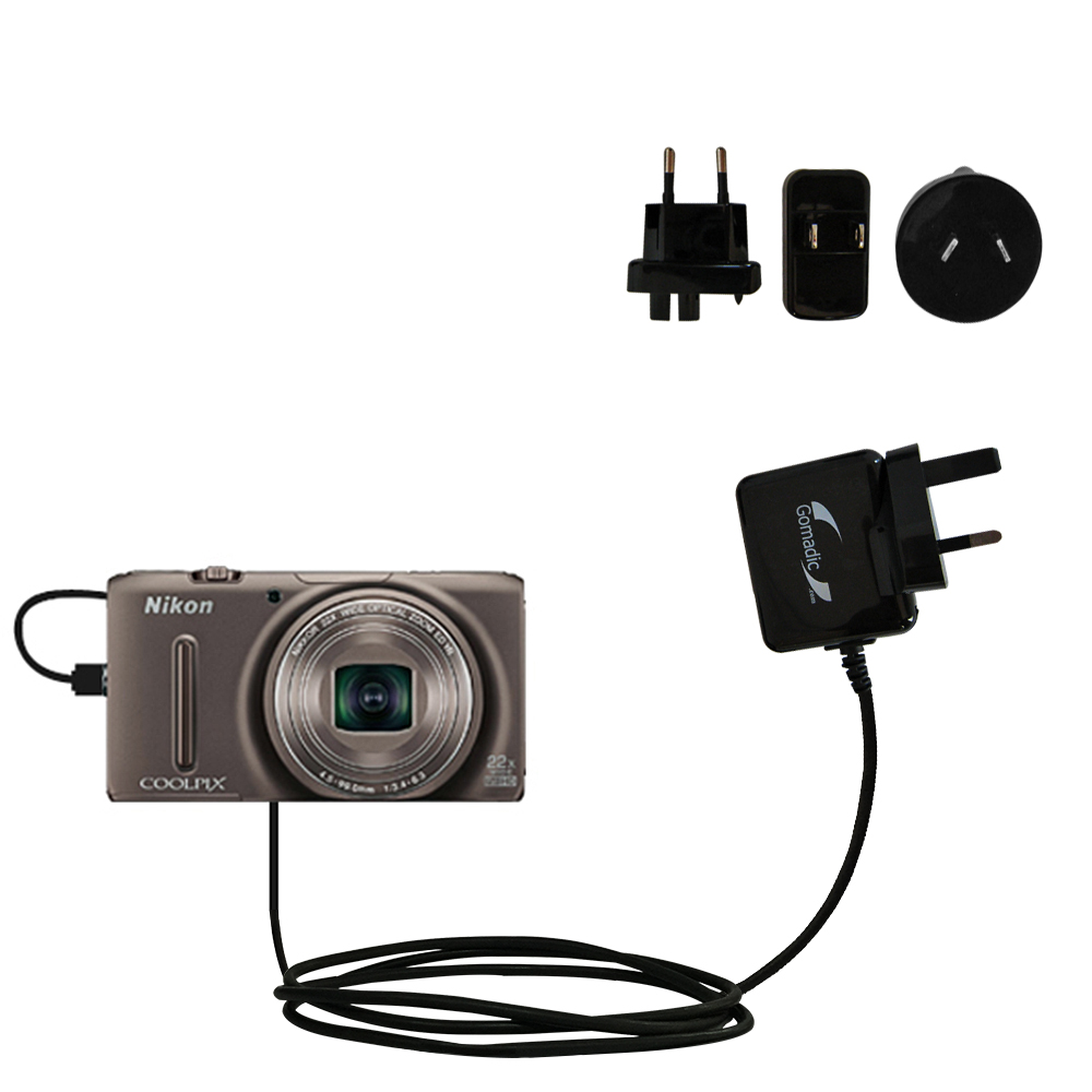International Wall Charger compatible with the Nikon Coolpix S9500