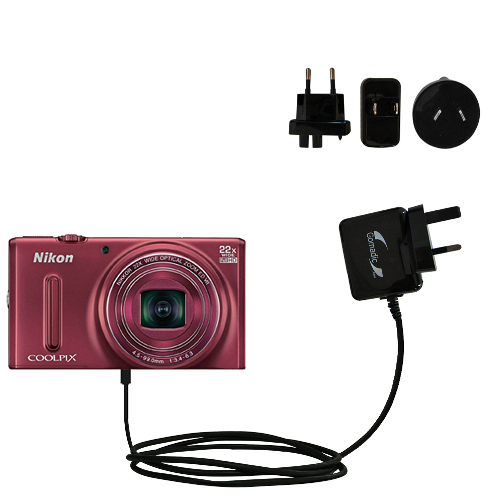 International Wall Charger compatible with the Nikon Coolpix S9600