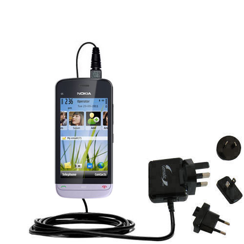 International Wall Charger compatible with the Nokia C5-05