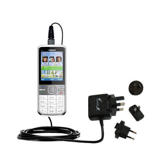 International Wall Charger compatible with the Nokia C5 5MP