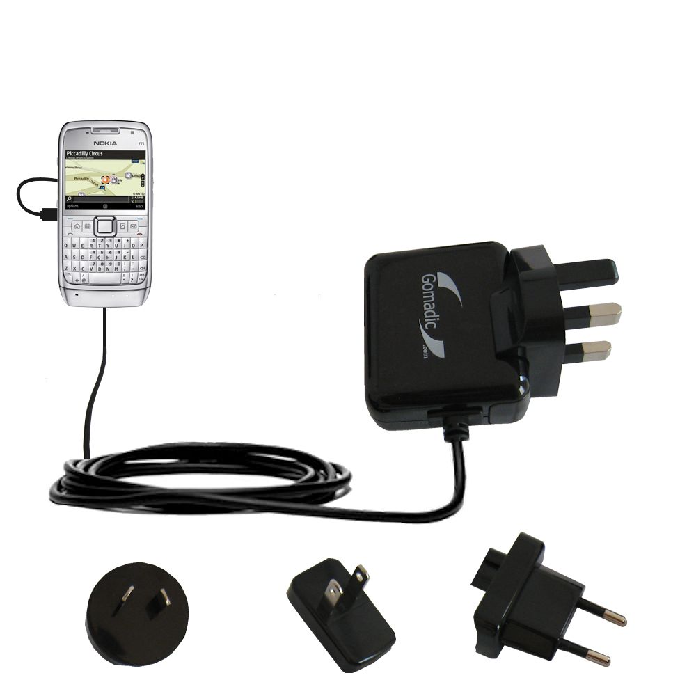 International Wall Charger compatible with the Nokia E71 E71x E75