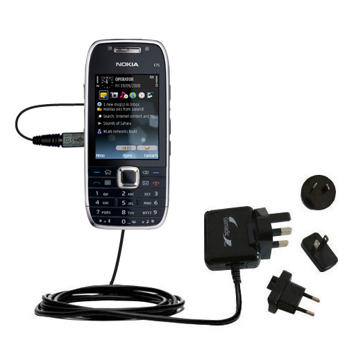 International Wall Charger compatible with the Nokia E75