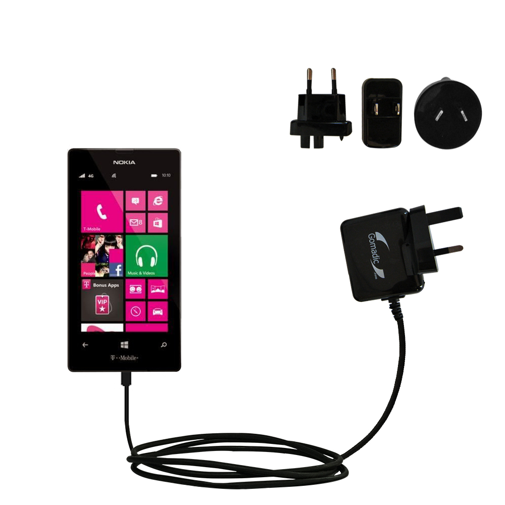 International Wall Charger compatible with the Nokia Lumia 521