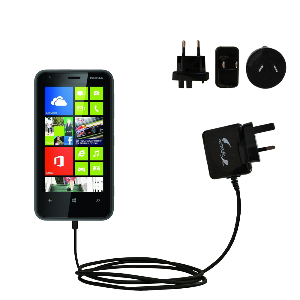 International Wall Charger compatible with the Nokia Lumia 620
