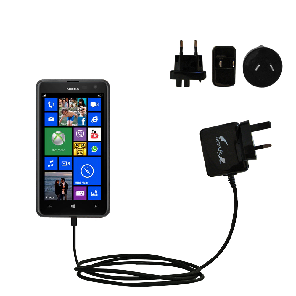 International Wall Charger compatible with the Nokia Lumia 625