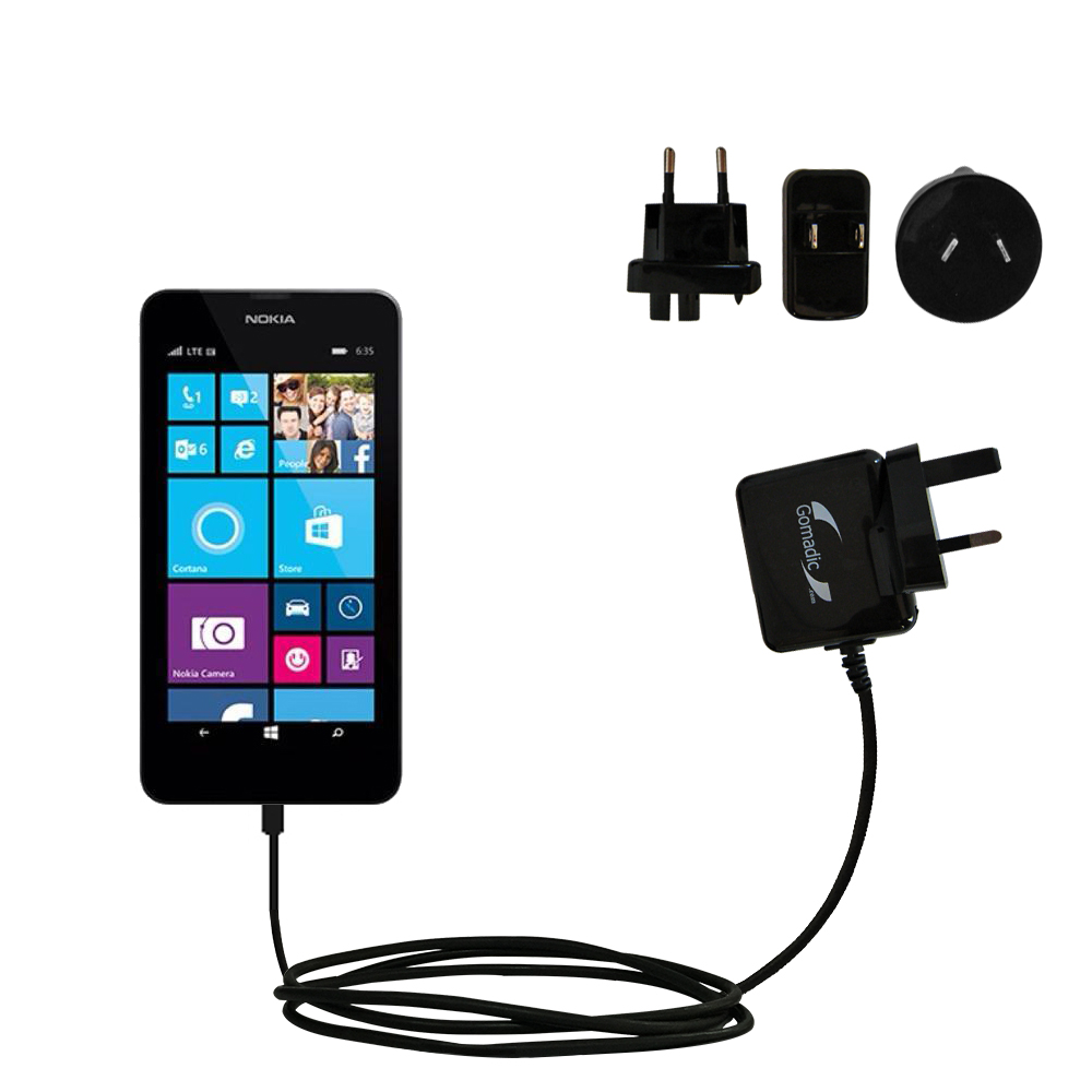 International Wall Charger compatible with the Nokia Lumia 635