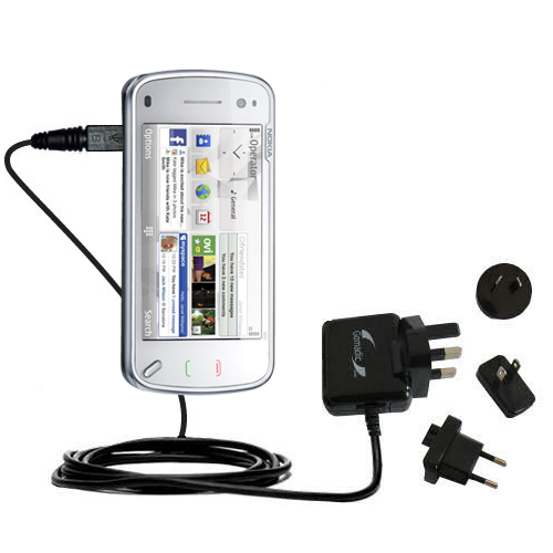 International Wall Charger compatible with the Nokia N97 Mini