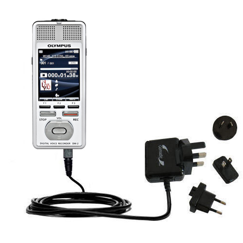 International Wall Charger compatible with the Olympus DM-2