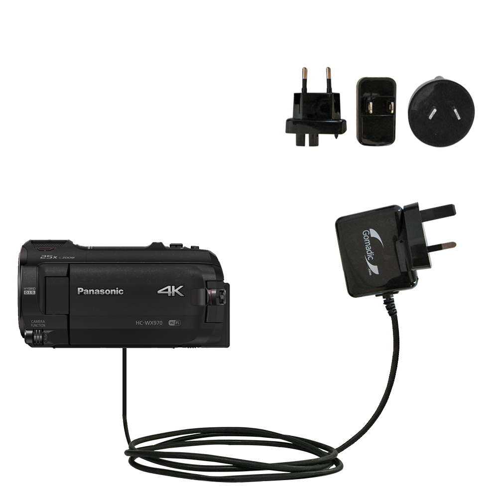 International Wall Charger compatible with the Panasonic HC-WX970 / HC-WX979