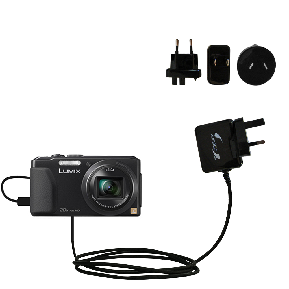 International Wall Charger compatible with the Panasonic Lumix DMC-ZS30S