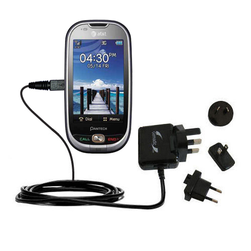 International Wall Charger compatible with the Pantech P2020
