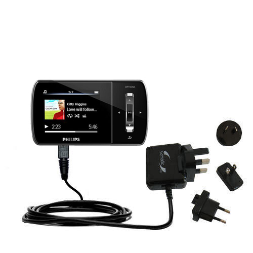 International Wall Charger compatible with the Philips GoGear Ariaz