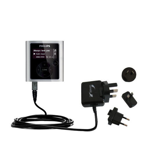 International Wall Charger compatible with the Philips GoGear RaGa