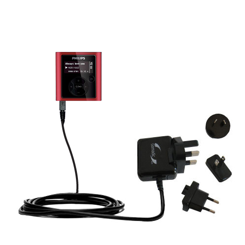 International Wall Charger compatible with the Philips GoGear SA1928/37