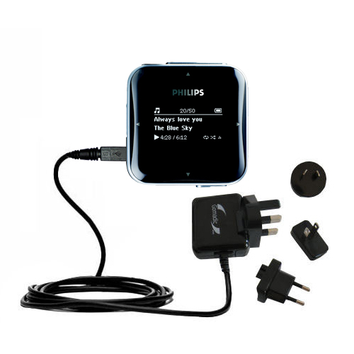 International Wall Charger compatible with the Philips GoGear SA2810
