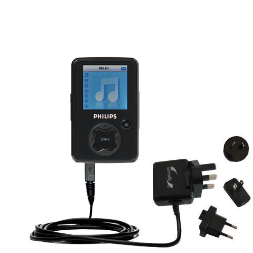 International Wall Charger compatible with the Philips GoGear SA3014
