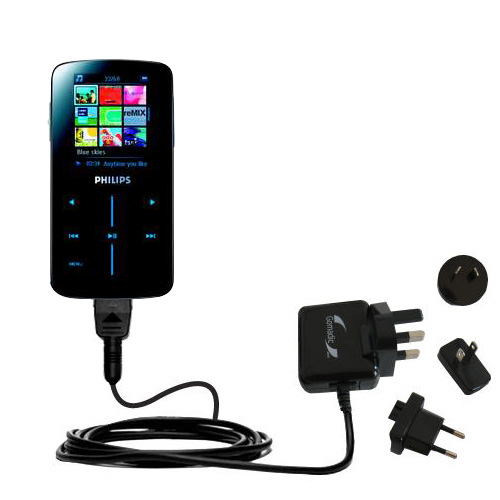 International Wall Charger compatible with the Philips GoGear SA9345/00