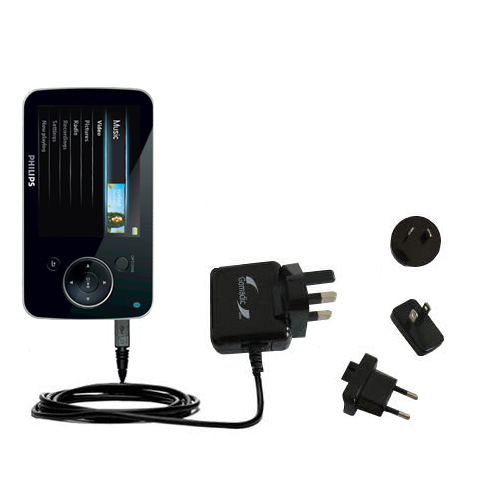 International Wall Charger compatible with the Philips GoGear 5287BT