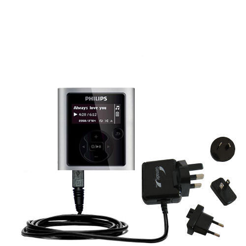 International Wall Charger compatible with the Philips RaGa MP3 Player
