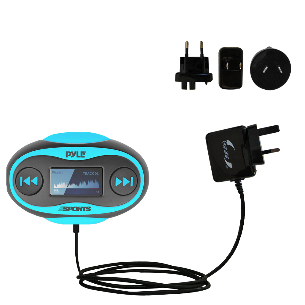 International Wall Charger compatible with the Pyle PSWP25BL Waterproof MP3