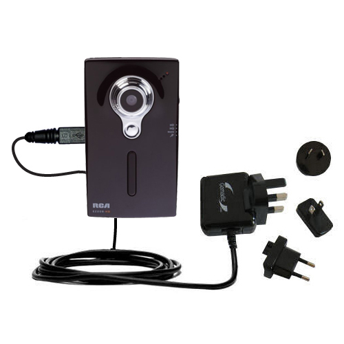 International Wall Charger compatible with the RCA EZ209HD Small Wonder Digital Camcorders