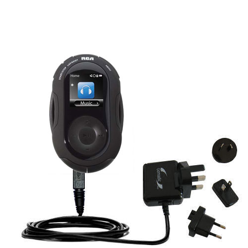 International Wall Charger compatible with the RCA S2204 JET Digital Audio Player