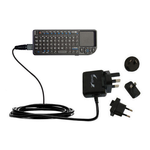 International Wall Charger compatible with the Rii Mini Wireless Keyboard Touchpad