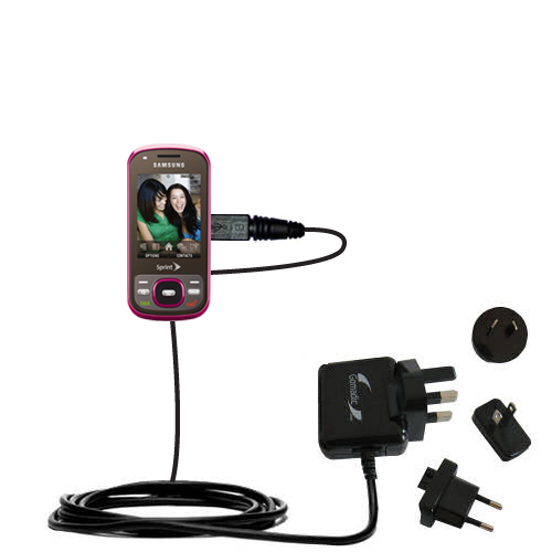 International Wall Charger compatible with the Samsung Exclaim SPH-M550