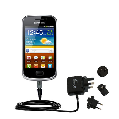 International Wall Charger compatible with the Samsung Galaxy Mini 2