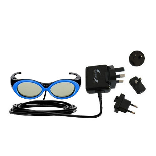 International Wall Charger compatible with the Samsung SSG-2200KR Rechargeable Children 3D Glasses