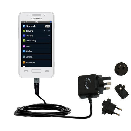 International Wall Charger compatible with the Samsung Wave 725