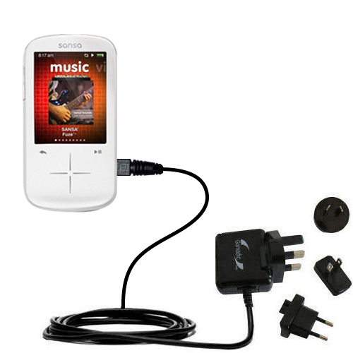 International Wall Charger compatible with the Sandisk Sansa Fuze Plus