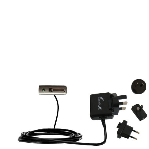 International Wall Charger compatible with the Sony Ericsson Bluetooth Headset HBH-200