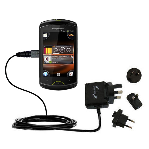 International Wall Charger compatible with the Sony Ericsson Live with Walkman