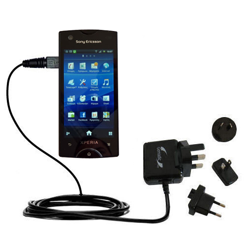 International Wall Charger compatible with the Sony Ericsson ST18i