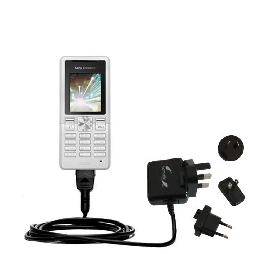 International Wall Charger compatible with the Sony Ericsson T250a