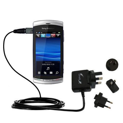 International Wall Charger compatible with the Sony Ericsson Vivaz A