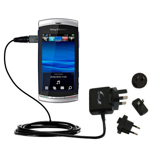 International Wall Charger compatible with the Sony Ericsson Vivaz Pro a